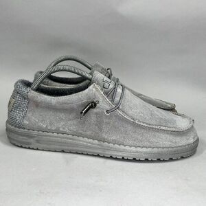 Hey Dude Men's Size 9 Wally Ash Suede Slip On Shoes